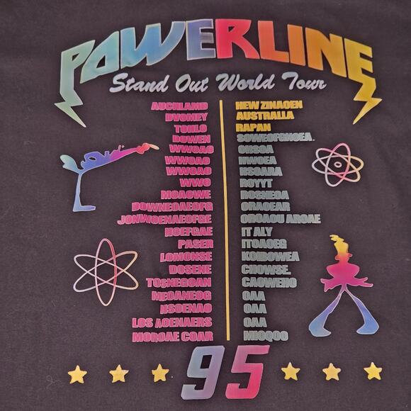 Powerline Stand Out World Tour '95 Goofy Movie T-SHIRT- Men's Large - Picture 7 of 7